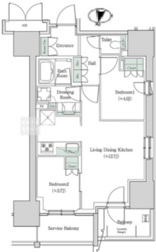 ブルックサイドレジデンス木場 447 間取り図