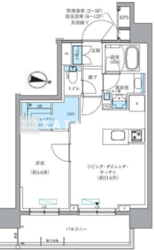 パークアクシス新大橋 601 間取り図