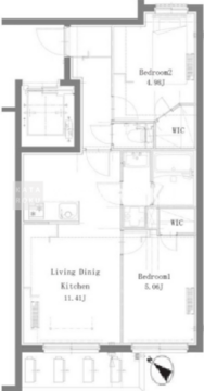 プロスタイルウェルス亀戸水神 203 間取り図