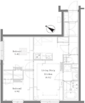 プロスタイルウェルス亀戸水神 206 間取り図