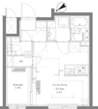 プロスタイルウェルス亀戸水神 307 間取り図