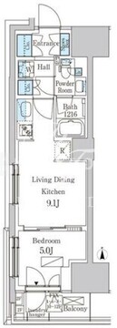 パークアクシス品川天王洲アイル 206 間取り図