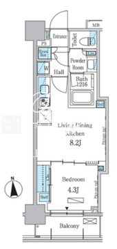 パークアクシス学芸大学レジデンス 307 間取り図