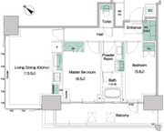 パークアクシス豊洲キャナル 718 間取り図