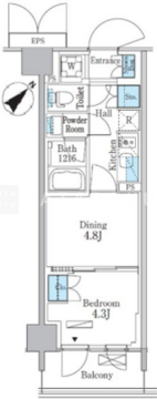 パークアクシス品川南大井パークフロント 344 間取り図
