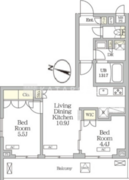 ミレーネ滝野川 218 間取り図