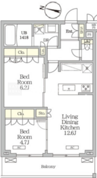 ミレーネ滝野川 510 間取り図