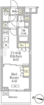 ミレーネ滝野川 214 間取り図