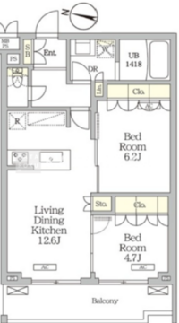 ミレーネ滝野川 220 間取り図