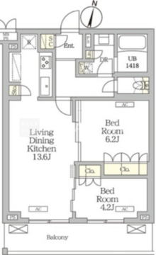 ミレーネ滝野川 305 間取り図
