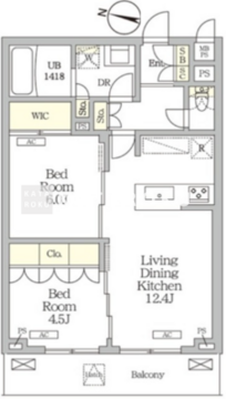 ミレーネ滝野川 511 間取り図