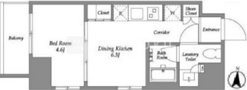 ウエリスアーバン住吉イースト 306 間取り図