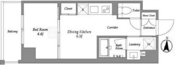 ウエリスアーバン住吉イースト 102 間取り図