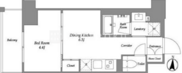 ウエリスアーバン住吉イースト 103 間取り図