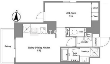 ウエリスアーバン住吉イースト 501 間取り図