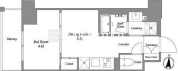 ウエリスアーバン住吉イースト 505 間取り図