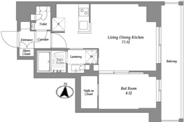 ウエリスアーバン住吉イースト 508 間取り図