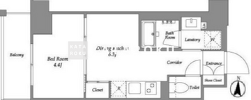 ウエリスアーバン住吉イースト 704 間取り図