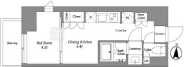 ウエリスアーバン住吉ウエスト 501 間取り図