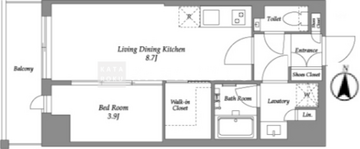 ウエリスアーバン住吉ウエスト 504 間取り図