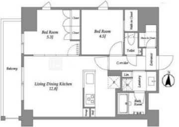 ウエリスアーバン住吉ウエスト 701 間取り図