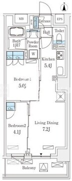フロンティアレジデンス錦糸公園 521 間取り図