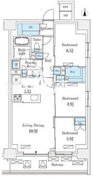 フロンティアレジデンス錦糸公園 335 間取り図