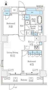 フロンティアレジデンス錦糸公園 513 間取り図