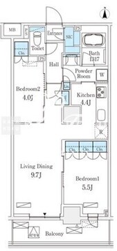 フロンティアレジデンス錦糸公園 520 間取り図