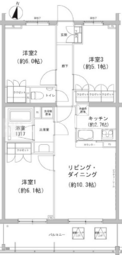 ヒューリックコート雪が谷 310 間取り図