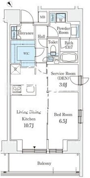 リテラス西日暮里 701 間取り図