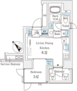 コスモグラシア大塚 201 間取り図