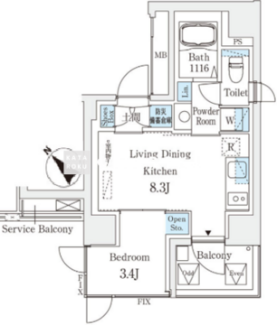 コスモグラシア大塚 601 間取り図