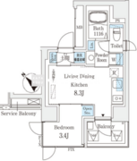 コスモグラシア大塚 901 間取り図