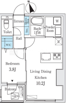 コージーコート谷中 301 間取り図