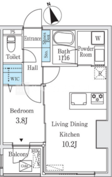 コージーコート谷中 401 間取り図