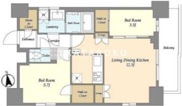 リビオメゾン浅草雷門 1202 間取り図