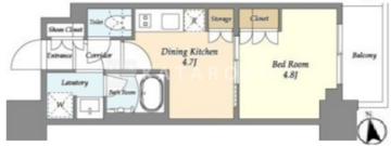 リビオメゾン浅草雷門 202 間取り図