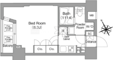 コンフォリア中葛西 502 間取り図