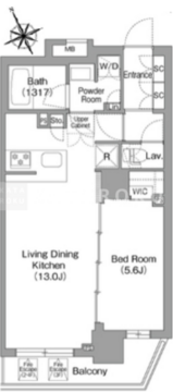 コンフォリア中葛西 306 間取り図