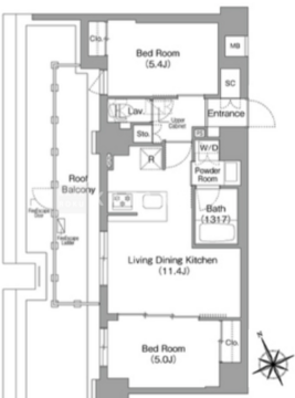 コンフォリア中葛西 602 間取り図