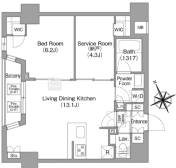 コンフォリア中葛西 503 間取り図