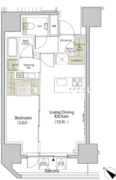 ザ・パークハビオ江古田 1201 間取り図