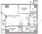 コンフォリア・リヴ平井ミューティオ 302 間取り図