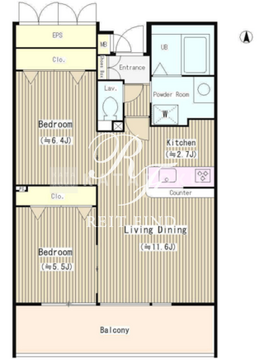 クレアールフレスカ 1303 間取り図