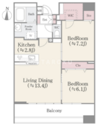 クレアールフレスカ 1202 間取り図