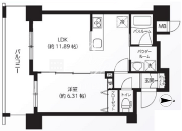 レクシード両国駅前 602 間取り図
