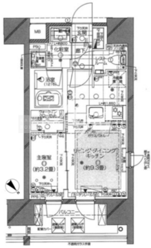 ピアース渋谷ウエスト 1204 間取り図