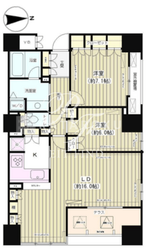 エンブレムコート明石町 501 間取り図