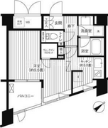 コスモリード新宿余丁町 101 間取り図